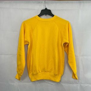 Vintage 90s Action Tag Crew Neck Sweatshirt Mens Medium Yellow  Pullover.
